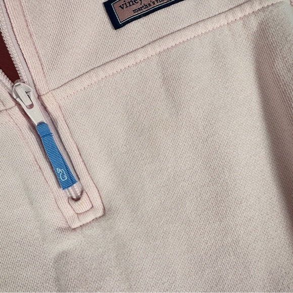 Vineyard Vines Light Pink Half Zip Sweater Pull Over sz S - Picture 8 of 8